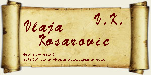 Vlaja Košarović vizit kartica